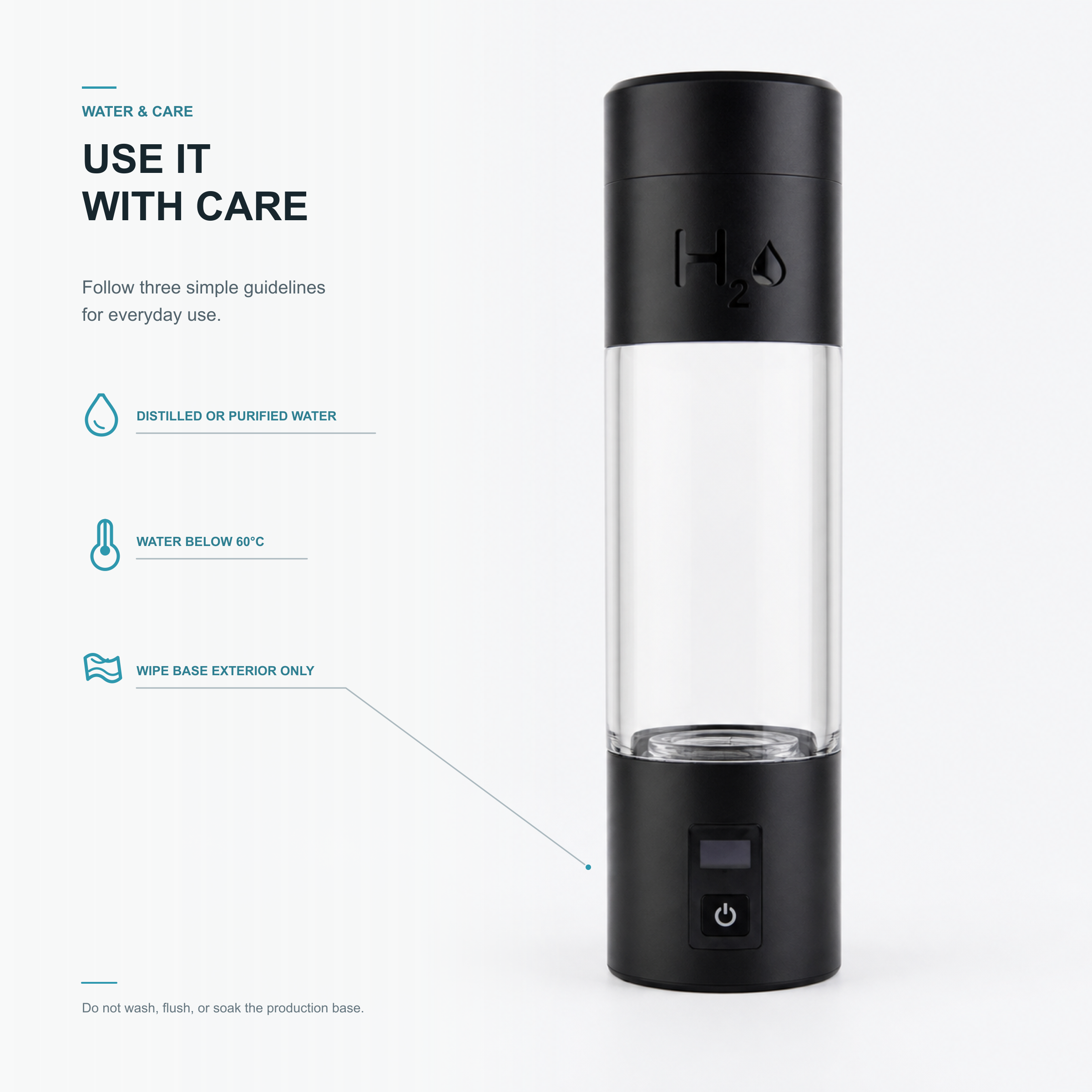 Neravo E1 recommended water, temperature, and care guidance