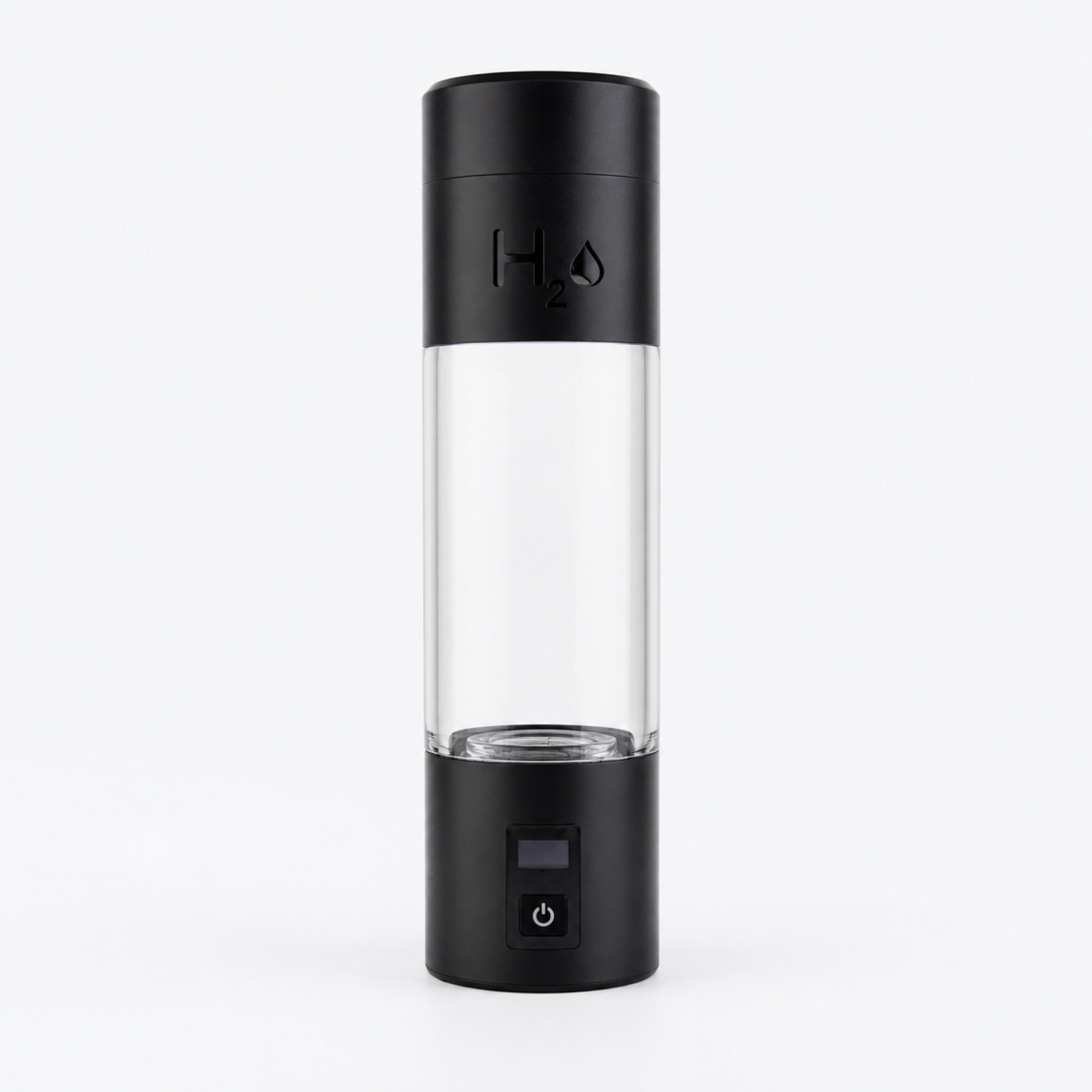 Neravo E1 compact black 270 ml hydrogen water bottle with front digital display
