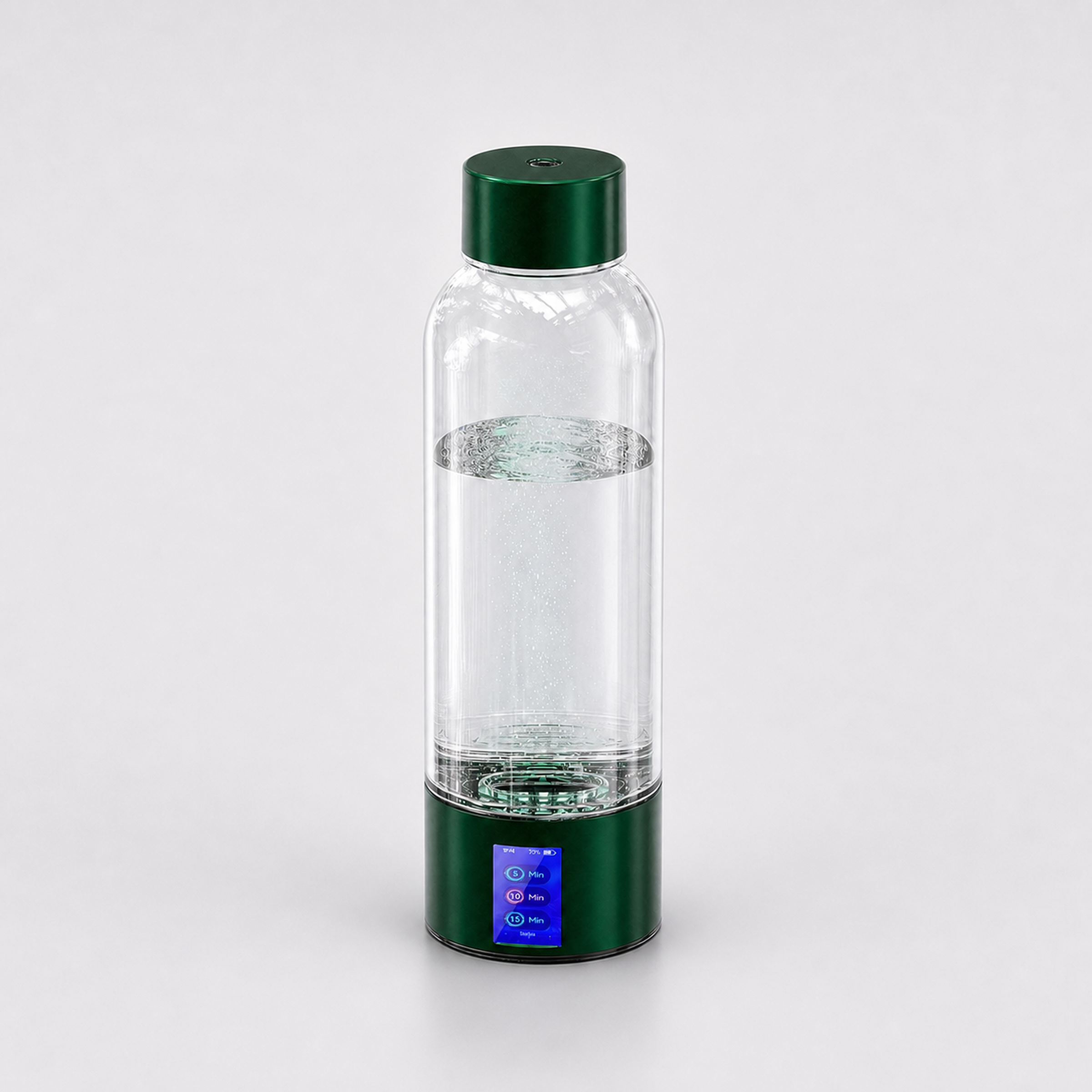 Neravo P1 green 500 ml hydrogen water bottle with front touch display